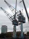 Salford Quays Cranes Demolition